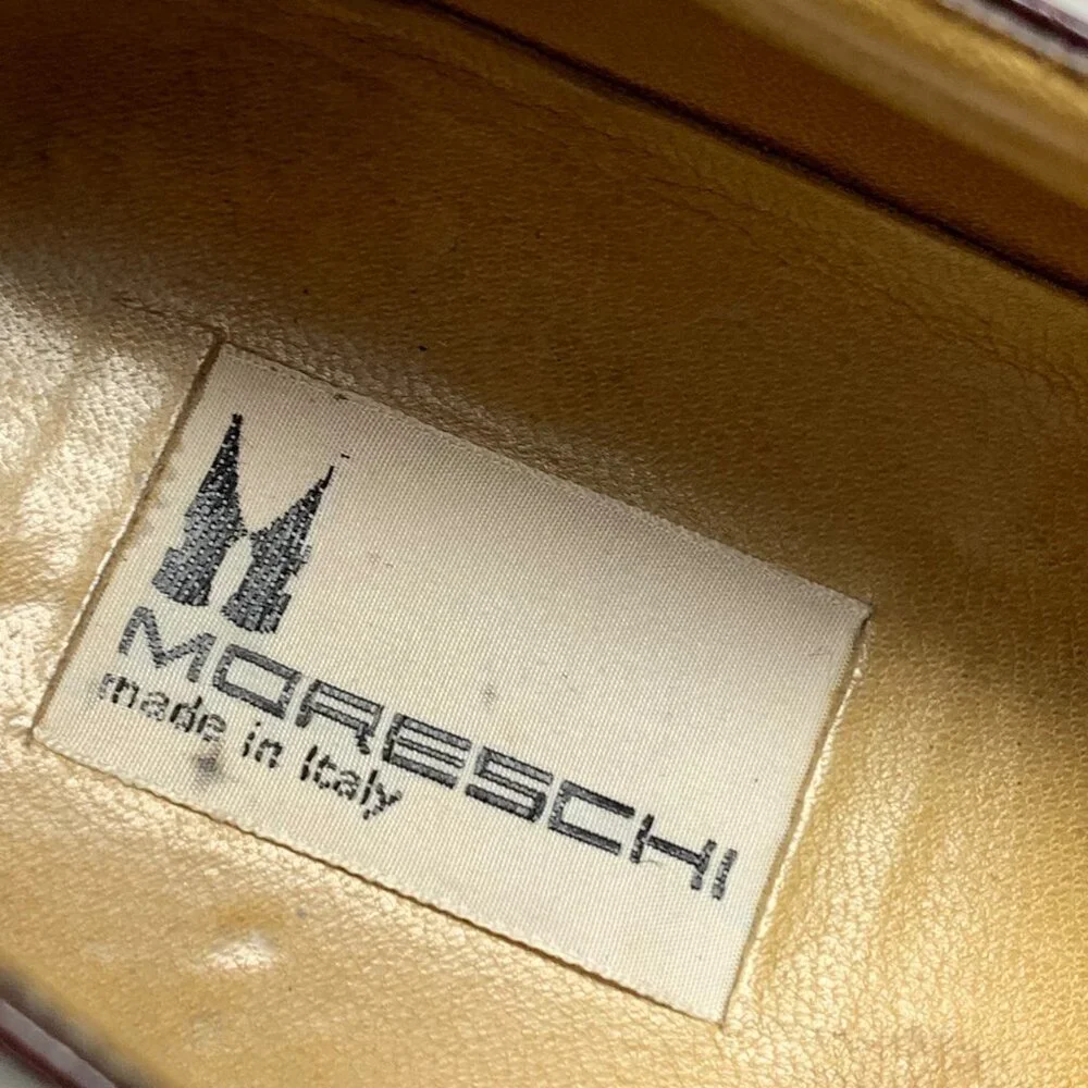 Moreschi 32159 Peccary Calfskin Leather Burgundy Dress‎ Oxfords